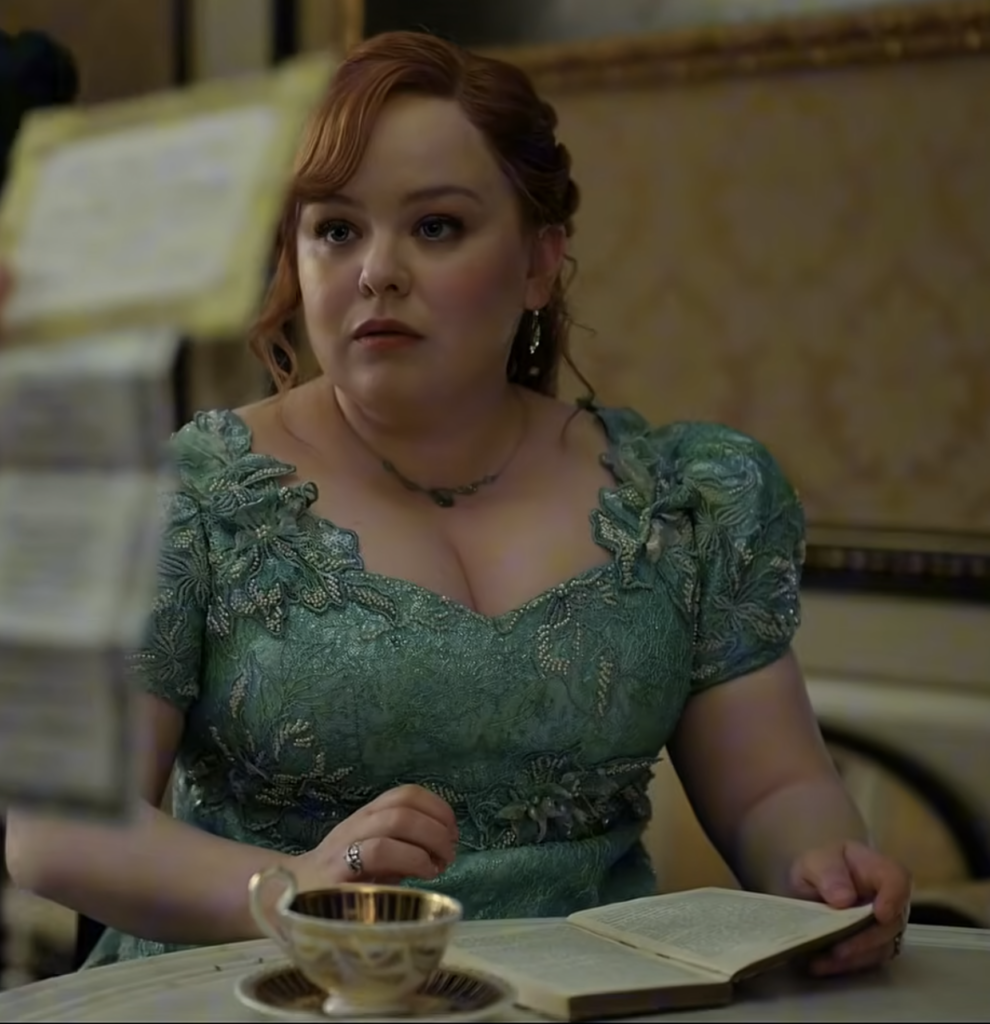 Nicola Coughlan as Penelope Bridgerton, Season 4 "Bridgerton" (2020-2026), Best Costumes, Gowns, Dresses, and Outfits, Teal Drress