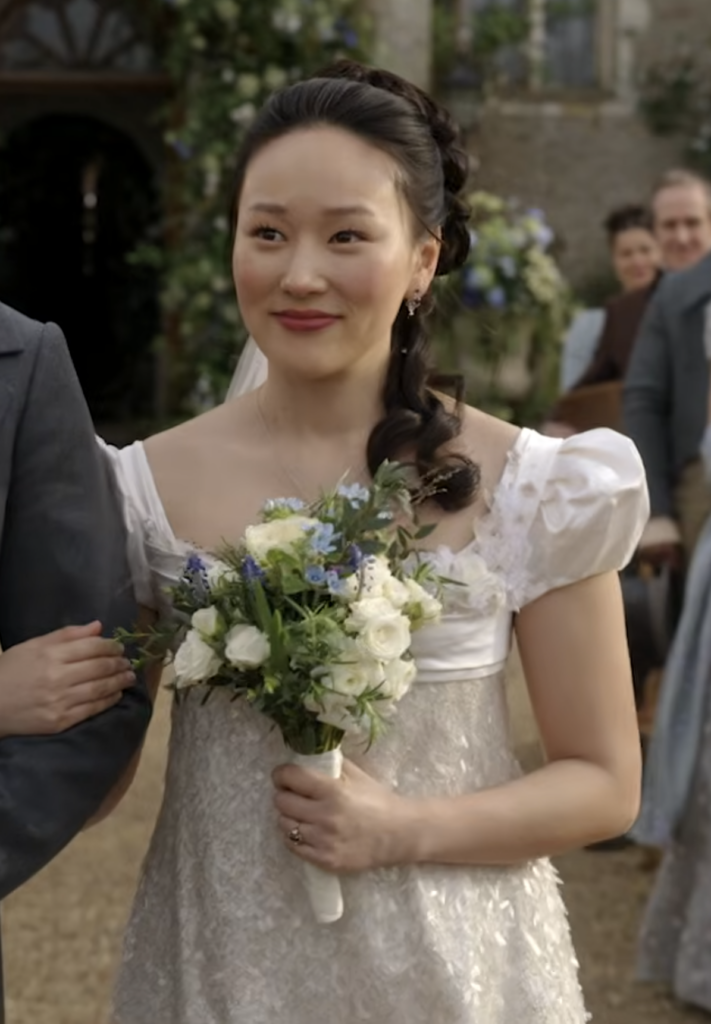 Yerin Ha as Sophie in her wedding gown "Bridgerton" Season 4, Ranking the Wedding Gowns from Bridgerton