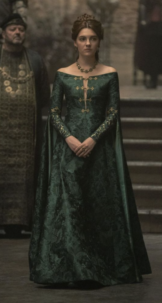 Queen Alicent's The Green Gown, Season 1 of "House of the Dragon" Ranking Alicent Costumes, Dresses, & Outfits