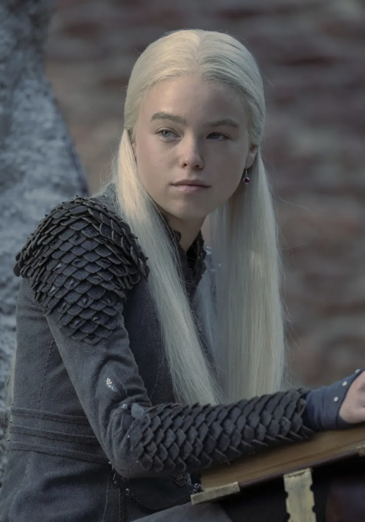 Rhaenyra Targaryen wearing The Riding Outfit in Season 1 of "House of the Dragon" Ranking Rhaenyra Costumes, Dresses, & Outfits