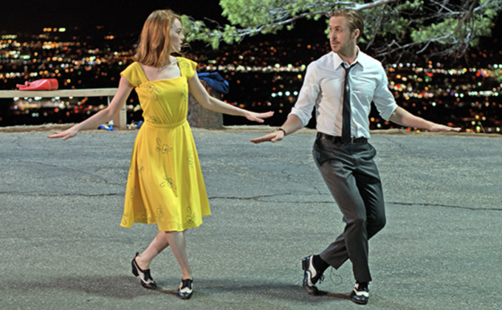 Mia from La La Land (2016) Best Yellow Costumes, Gowns, & Dresses from Modern Set Movies