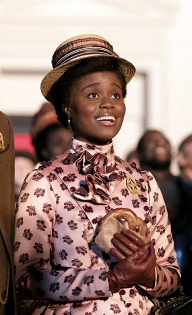 Denée Benton as Peggy Scott "The Gilded Age" Season 1 Ranking costumes, gowns, dresses and outfits, The Pink Floral Dress