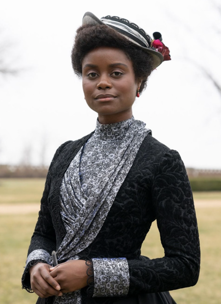Denée Benton plays Peggy Scott "The Gilded Age" Season 1 Ranking costumes, gowns, dresses and outfits