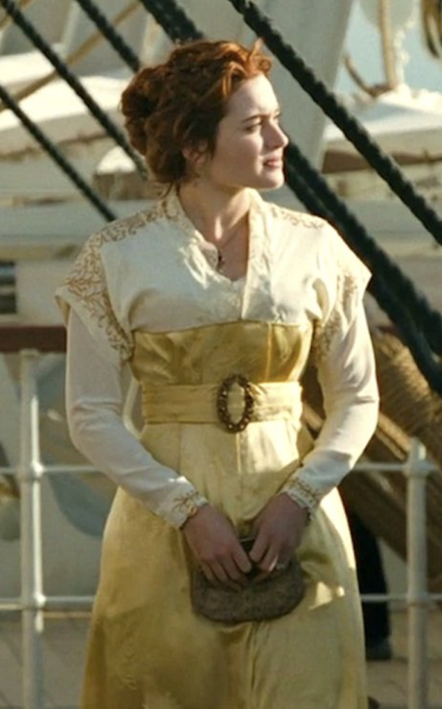 Rose DeWitt Bukater from "Titanic" (1997) Best Yellow Costumes, Gowns, & Dresses from Period Drama Piece Movies