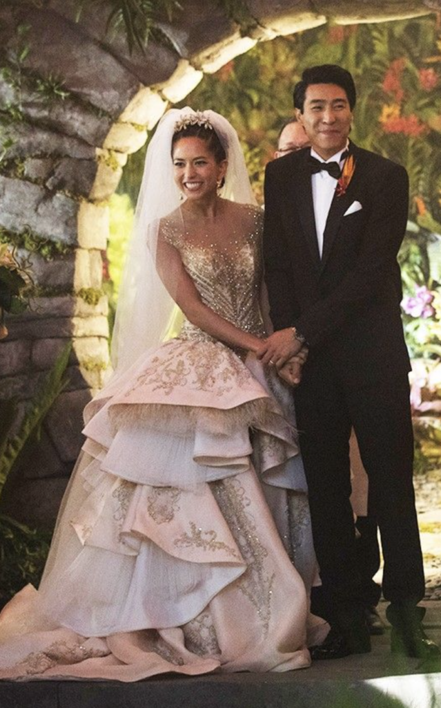 Araminta, Crazy Rich Asians (2018) Best Wedding Gowns from Modern Set Movies, Dresses, Outfits, Costumes