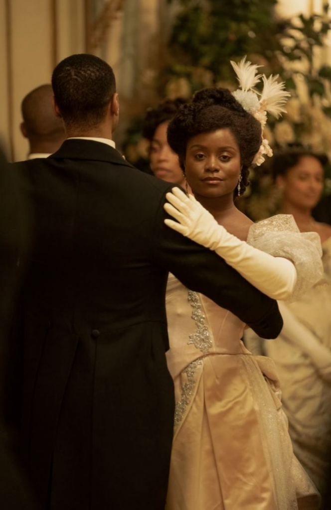 Denée Benton plays Peggy Scott "The Gilded Age" Season 3 Ranking costumes, gowns, dresses and outfits, Pink Ballgown