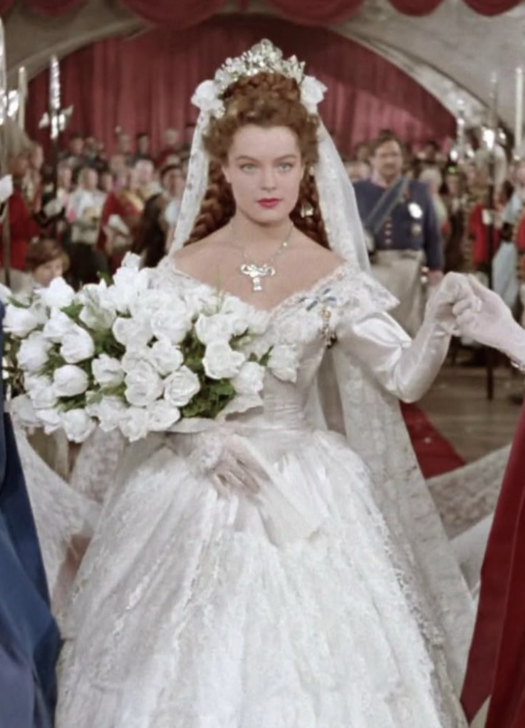 Elizabeth, The Sissi Trilogy (1955) Best Wedding Gowns from Period Piece Dramas Movies, Dresses, Outfits, Costumes