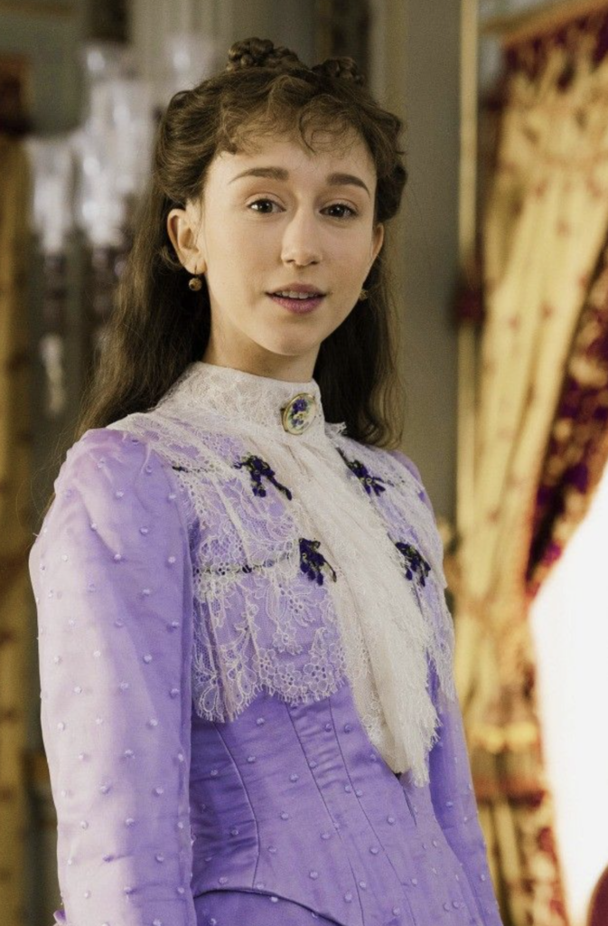 Taissa Farmiga as Gladys Russell "The Gilded Age" Season 1 Ranking costumes, gowns, dresses and outfits,
