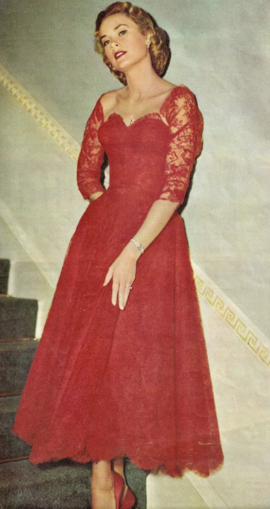 Grace Kelly as Margot Wendice in "Dial M for Murder" (1954) Best Red Costumes, Gowns, & Dresses from Modern Set Movies