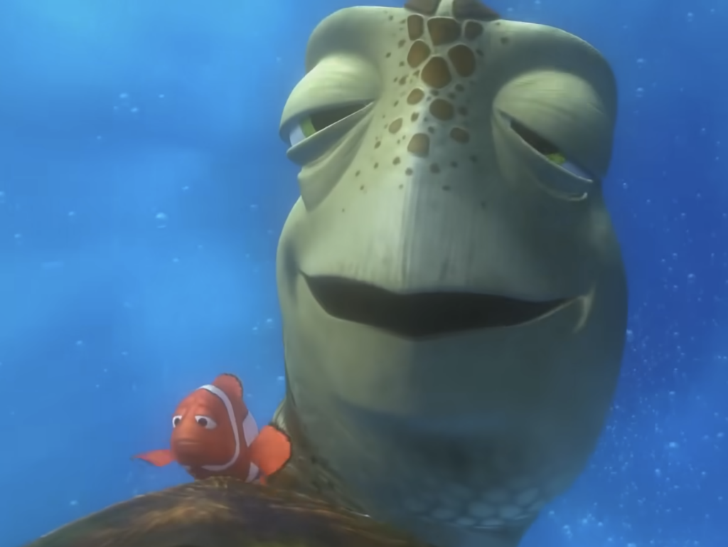 Crush the Turtle and Marlin Pixar "Finding Nemo" (2003) Movie Review