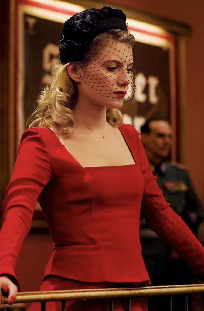 Shosanna Revenge Dress, Inglourious Basterds (2009) Best Red Costumes, Gowns, & Dresses from Period Piece Dramas Movies