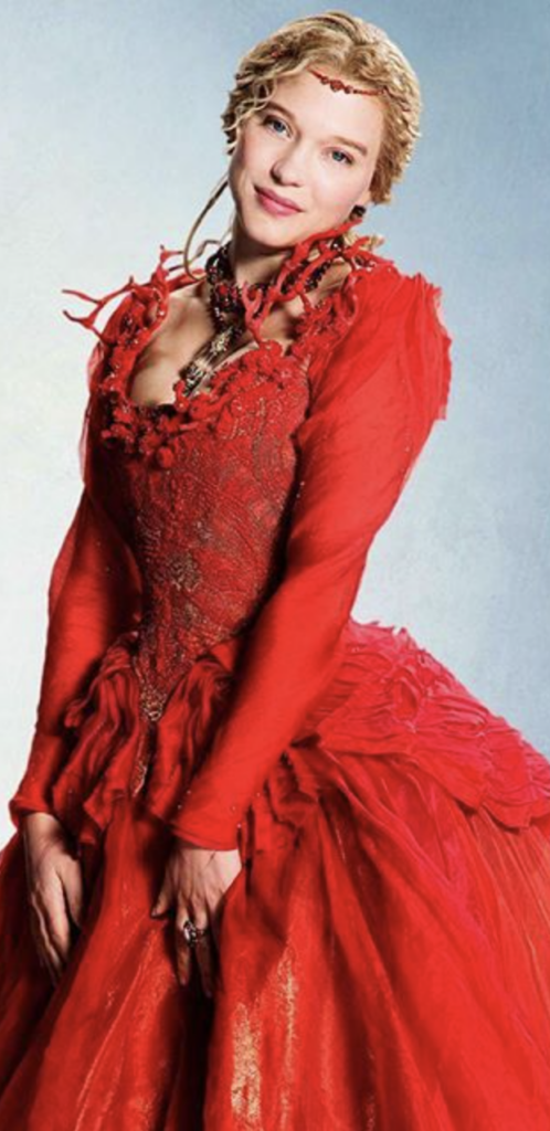Léa Seydoux as Belle in "Beauty and the Beast" (2014) Best Red Costumes, Gowns, & Dresses from Fantasy & Sci-fi Movies