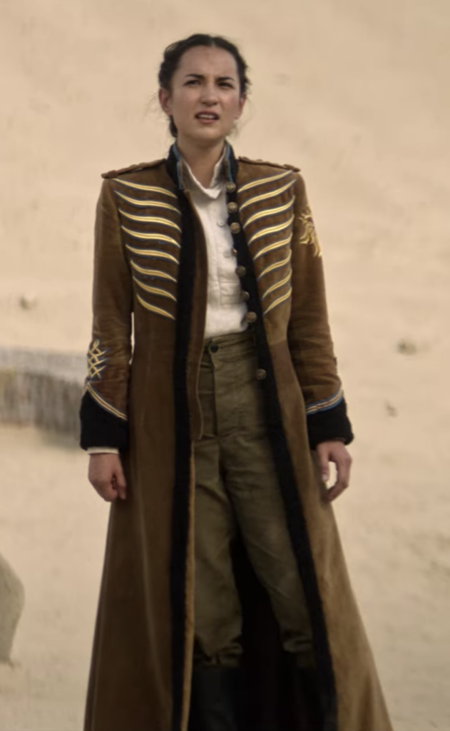Jessie Mei Li as Alina Starkov’s 5 Best Costumes from Season 2 of “Shadow and Bone” Ranking costumes, gowns, dresses and outfits, Leader of the 2nd Army Uniform