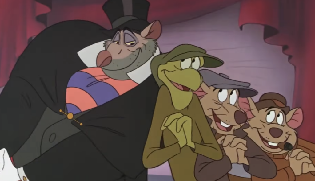 Professor Ratigan, "The Great Criminal Master Mind” featuring Bill, The Great Mouse Detective Disney (1986) Movie Review 40th Anniversary