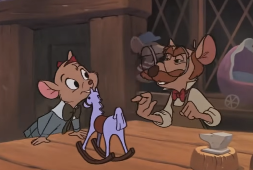 Olivia and her Father The Great Mouse Detective Disney (1986) Movie Review 40th Anniversary