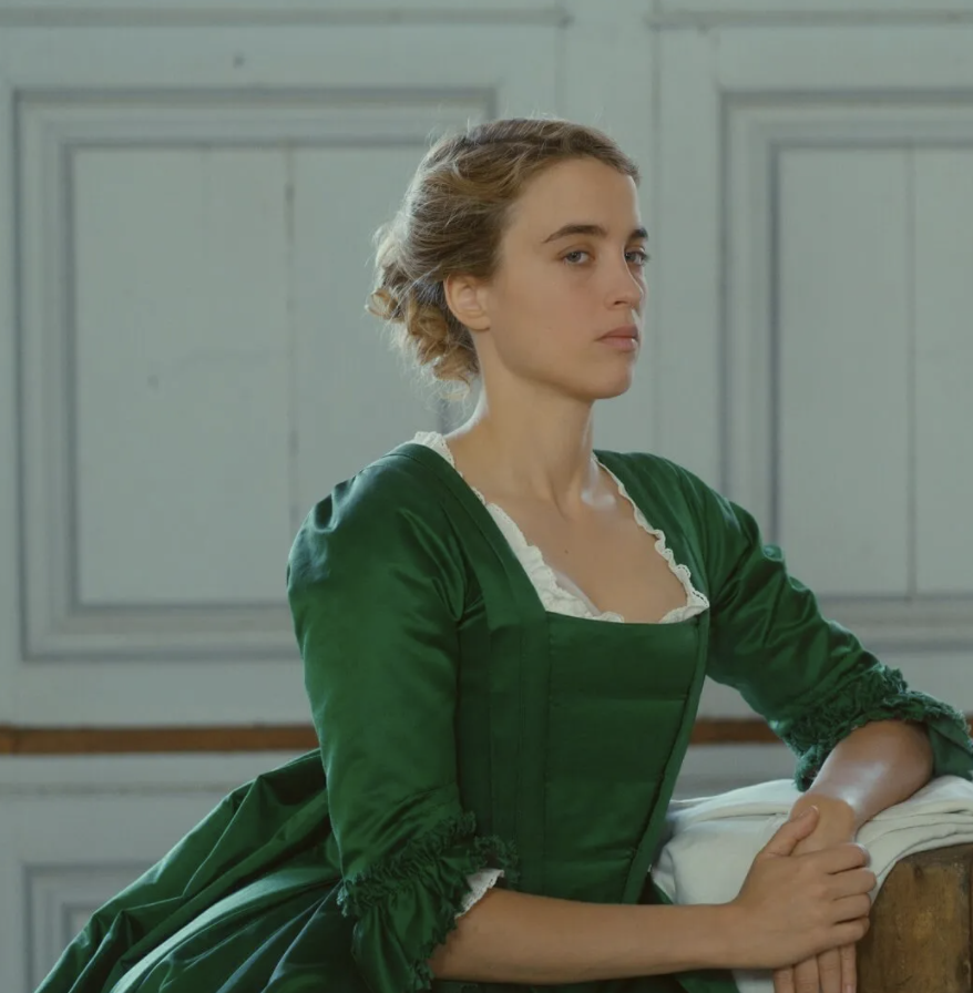 Adèle Haenel as Héloïse from "Portrait of a Lady on Fire" (2019) Best Green Costume, Gowns, & Dresses from Period Piece Dramas Movies