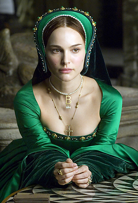 Natalie Portman as Anne Boleyn from "The Other Boleyn Girl" (2008) Best Green Costume, Gowns, & Dresses from Period Piece Dramas Movies
