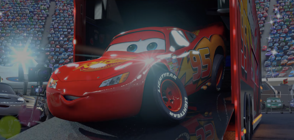 Pixar "Cars" (2006) Movie Review, Lighting McQueen