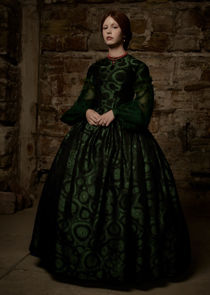 Mia Goth as Elizabeth from "Frankenstein" (2025) Best Green Costume, Gowns, & Dresses from Fantasy & Sci-fi Movies