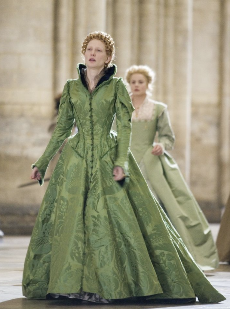 Cate Blanchett as Queen Elizabeth from "Elizabeth: The Golden Age" (2007) Best Green Costume, Gowns, & Dresses from Period Piece Dramas Movies