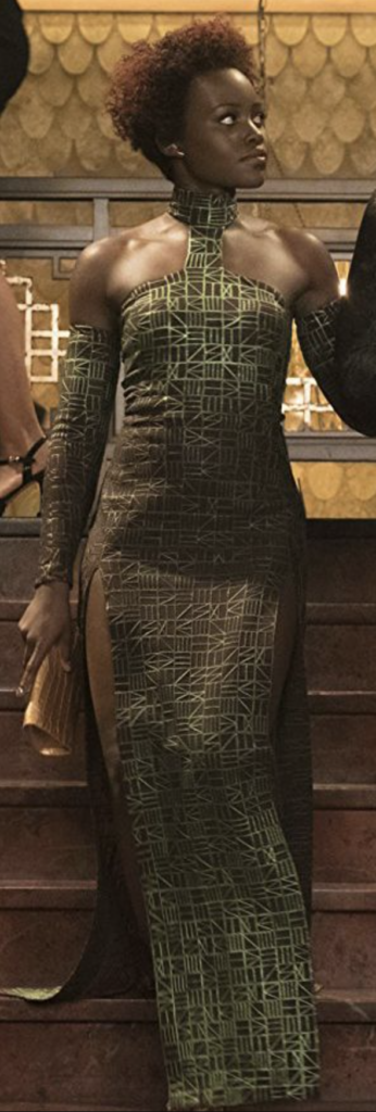Lupita Nyong’o as Nakia in "Black Panther" (2018) Best Green Costume, Gowns, & Dresses from Fantasy & Sci-fi Movies