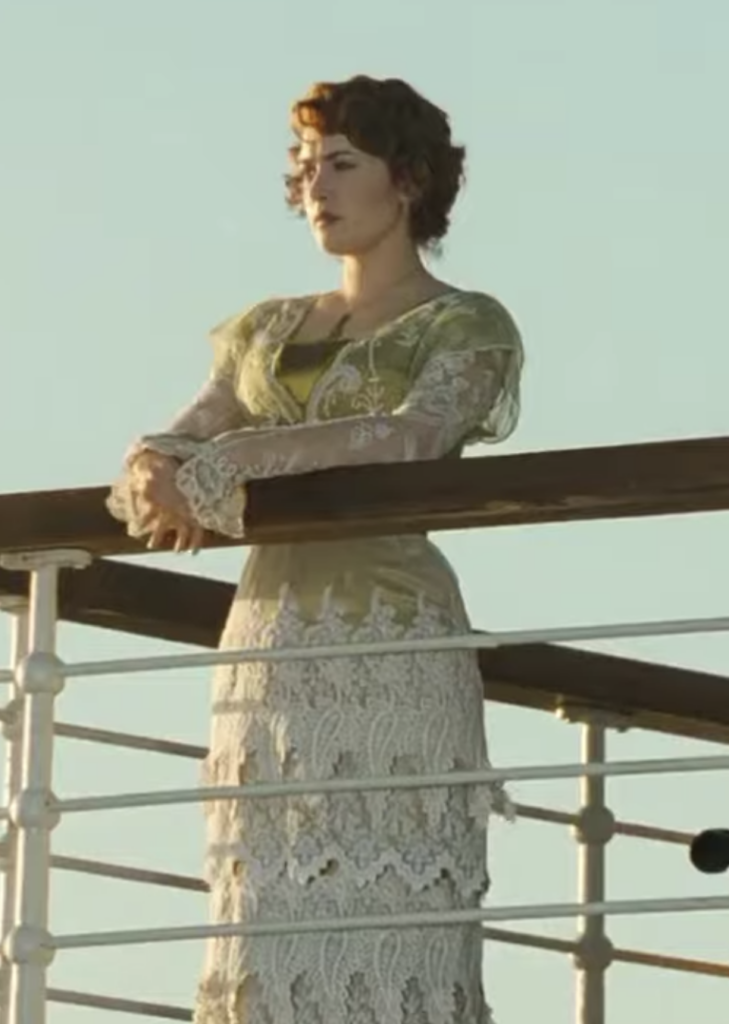 Kate Winslet as Rose DeWitt Bukater from "Titanic" (1997) Best Green Costume, Gowns, & Dresses from Period Piece Dramas Movies