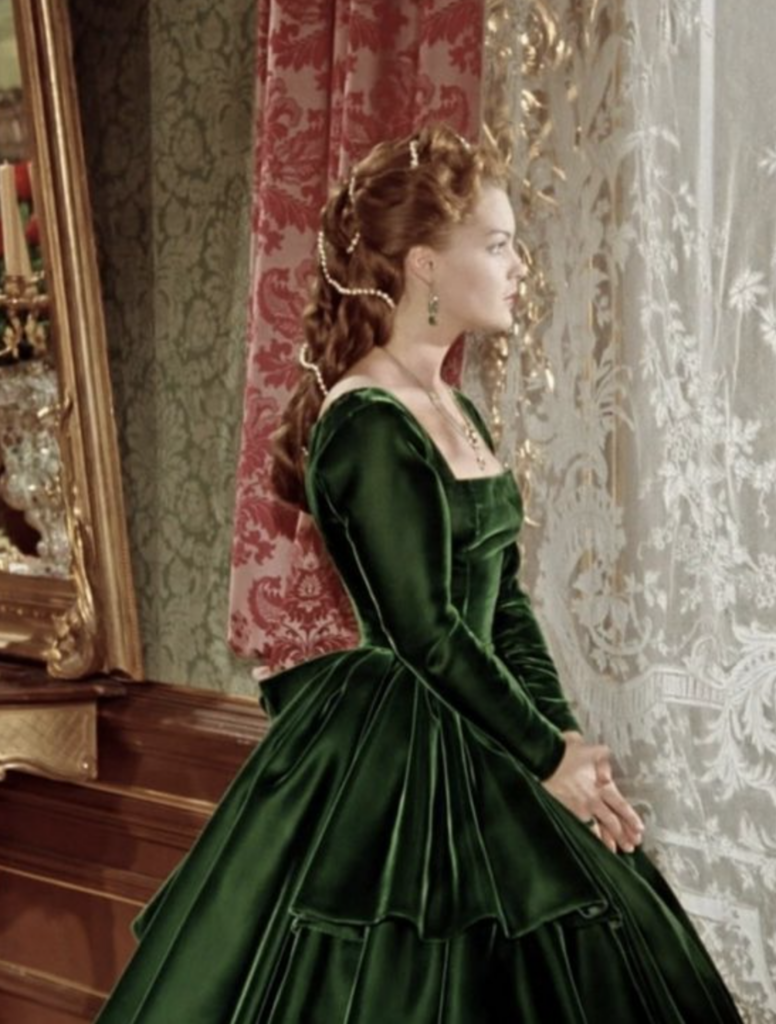 Romy Schneider as Empress Elizabeth from "Sissi - The Young Empress" (1956) Best Green Costume, Gowns, & Dresses from Period Piece Dramas Movies
