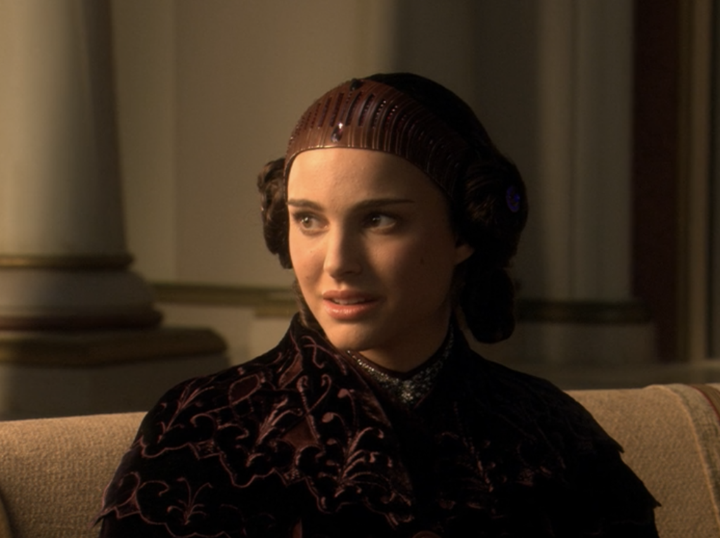 Natalie Portman as Padme Amidala from "Star Wars: Episode III – Revenge of the Sith" (2005) Best Burgundy & Dark Red Costumes, Gowns, & Dresses from Fantasy & Sci-fi Movies