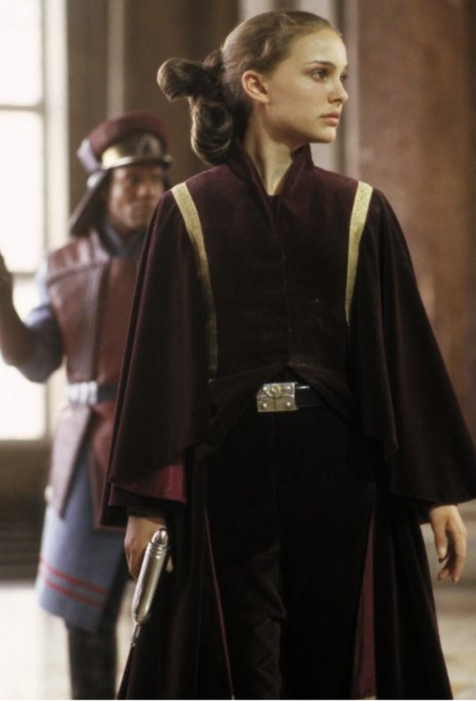 Natalie Portman as Padme Amidala from "Star Wars: Episode I – The Phantom Menace" (1999) Best Burgundy & Dark Red Costumes, Gowns, & Dresses from Fantasy & Sci-fi Movies