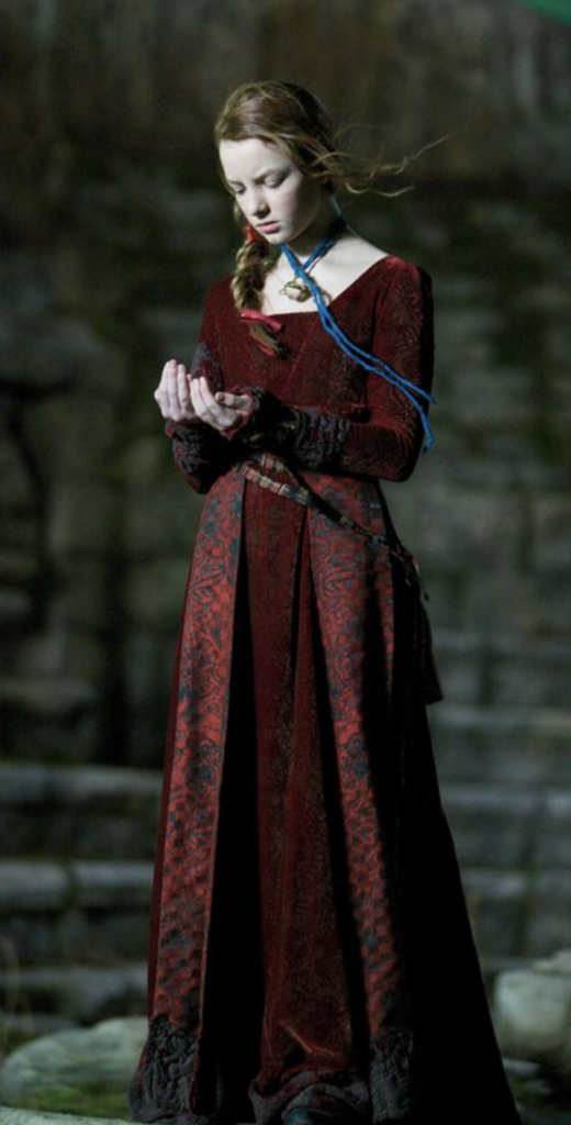 Dakota Blue Richards as Maria from "The Secret of Moonacre" (2008) Best Burgundy & Dark Red Costumes, Gowns, & Dresses from Fantasy & Sci-fi Movies