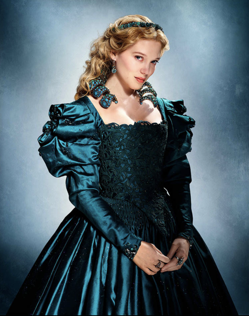 Léa Seydoux as Belle "La Belle et la Bête" Best Blue-Green (Teal, Turquoise, Aqua, Cyan) Costume, Gowns, & Dresses from Fantasy & Sci-fi Movies