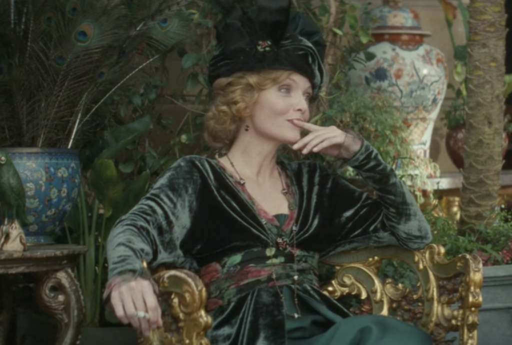 Michelle Pfeiffer as Léa, "Chéri" (2009) Best Blue-Green (Teal, Turquoise, Aqua, Cyan) Costume, Gowns, & Dresses from Period Piece Dramas Movies