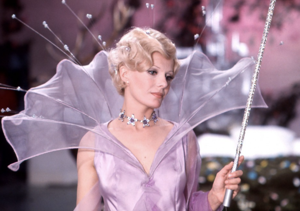 Delphine Seyrig as The Lilac Fairy, "Donkey Skin" (1970) Best Purple Costume, Gowns, & Dresses from Fantasy & Sci-fi Movies