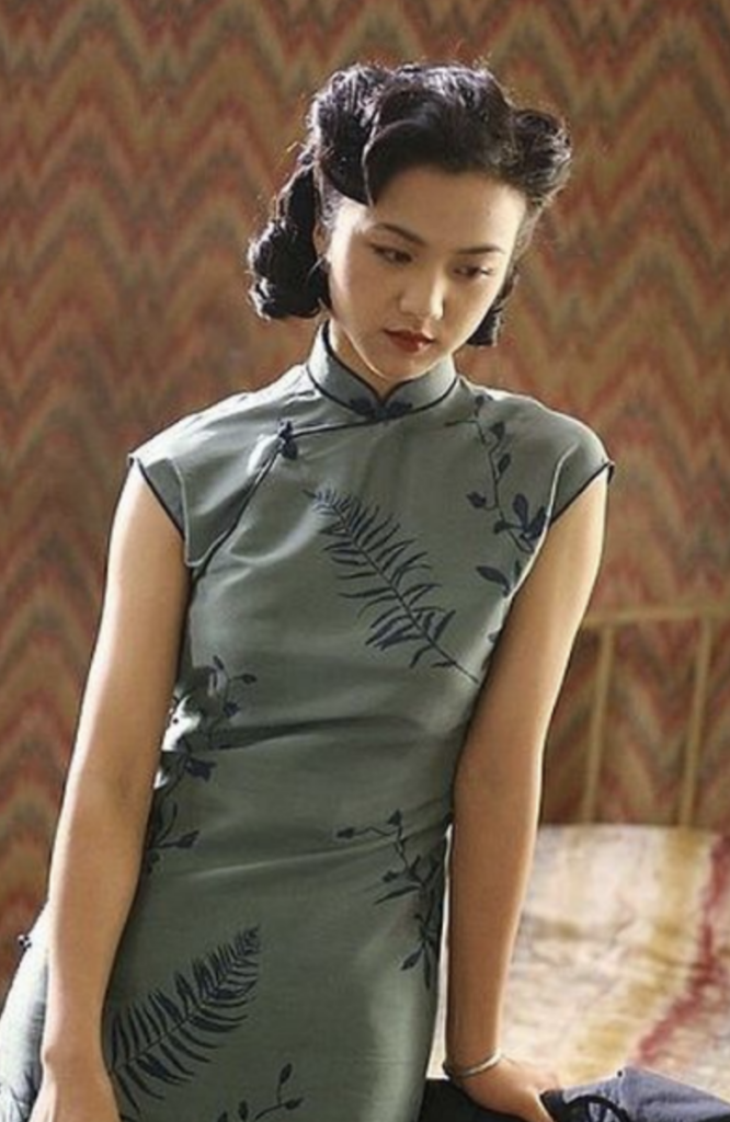 Tang Wei as Wong Chia Chi, "Lust, Caution" (2007) Best Blue-Green (Teal, Turquoise, Aqua, Cyan) Costume, Gowns, & Dresses from Period Piece Dramas Movies