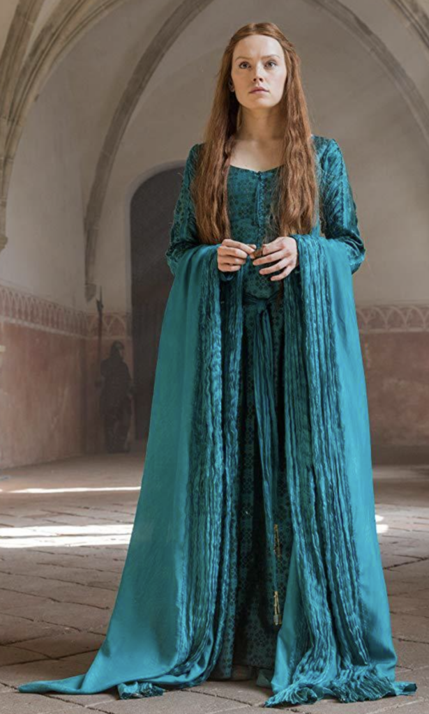 Daisy Ridley as Ophelia, "Ophelia" (2018) Best Blue-Green (Teal, Turquoise, Aqua, Cyan) Costume, Gowns, & Dresses from Period Piece Dramas Movies