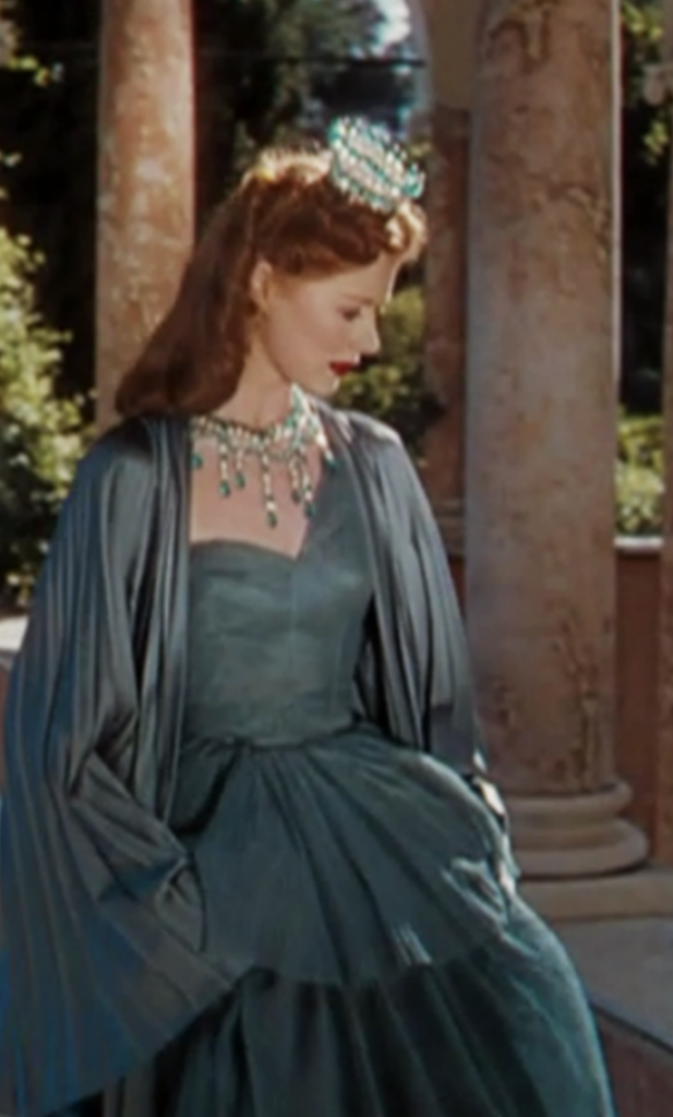 Moira Shearer as Victoria, "The Red Shoes" (1948) Best Blue-Green (Teal, Turquoise, Aqua, Cyan) Costume, Gowns, & Dresses from Modern Set Movies
