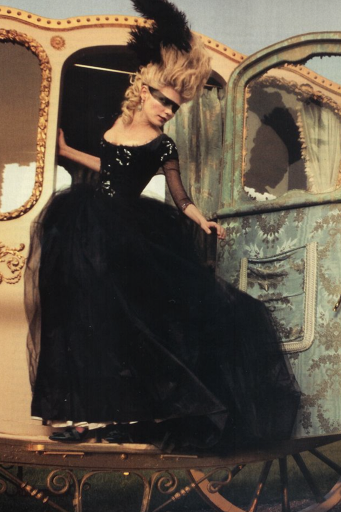 Kirsten Dunst as Marie Antoinette, "Marie Antoinette" (2006) Best Black Costume, Gowns, & Dresses from Period Piece Dramas Movies