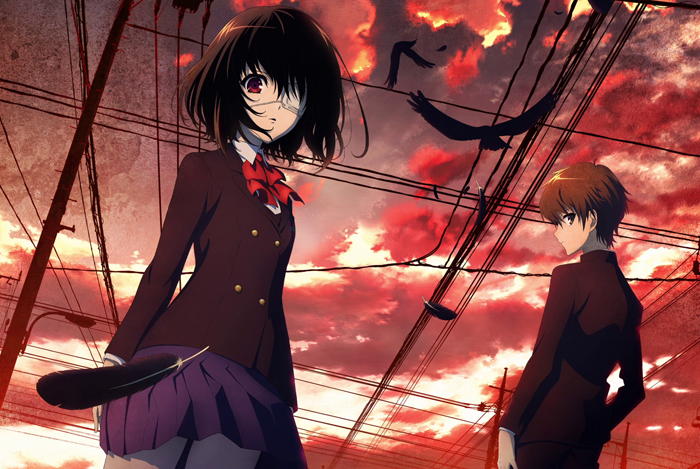Mei and Kouichi, "Another," 10 Fun & Creepy Anime, Halloween Viewing
