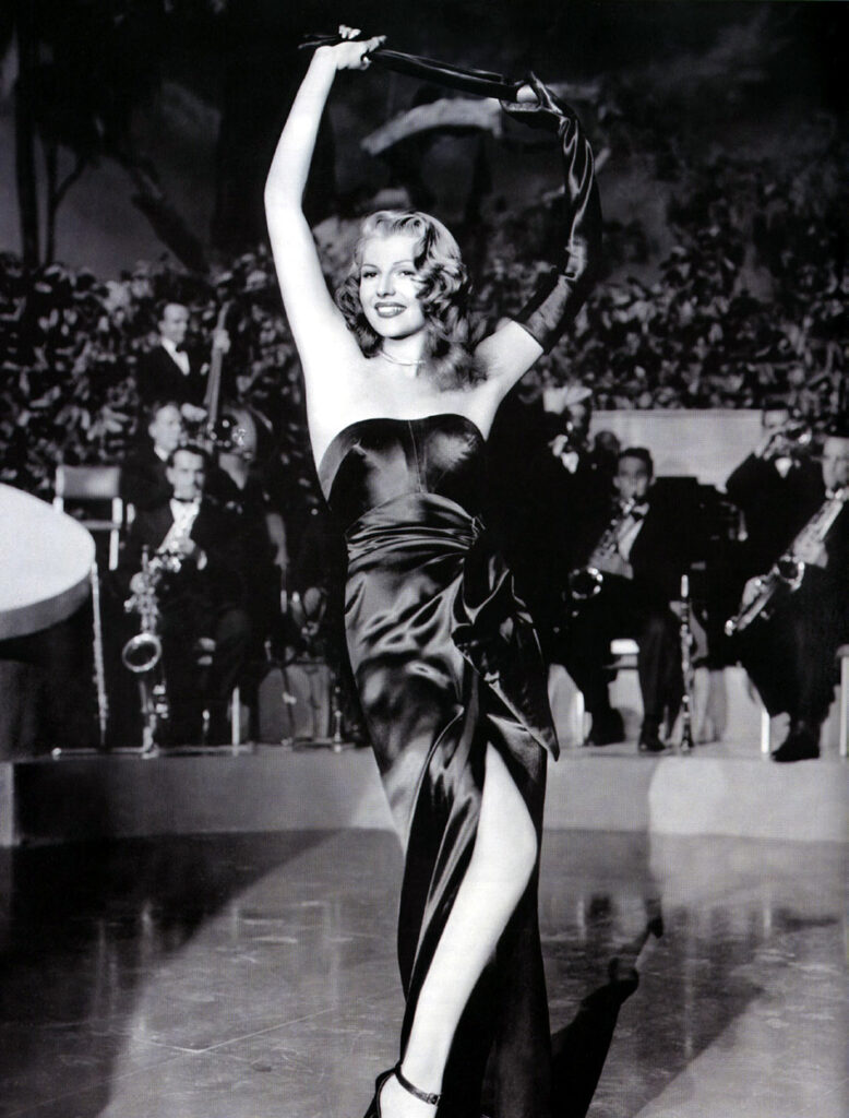 Rita Hayworth as Gilda, "Gilda" (1946) Best Black Costume, Gowns, & Dresses from Modern Set Movies