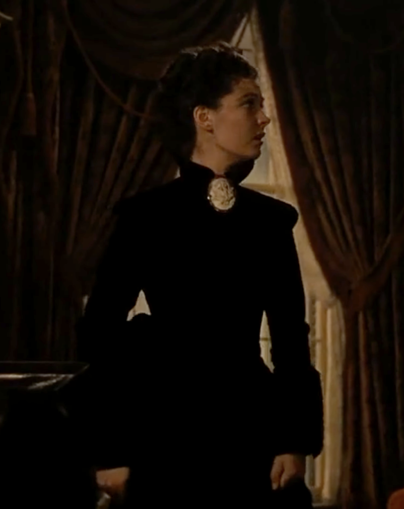 Vivien Leigh as Scarlett, "Gone with the Wind" (1939) Best Black Costume, Gowns, & Dresses from Period Piece Dramas Movies