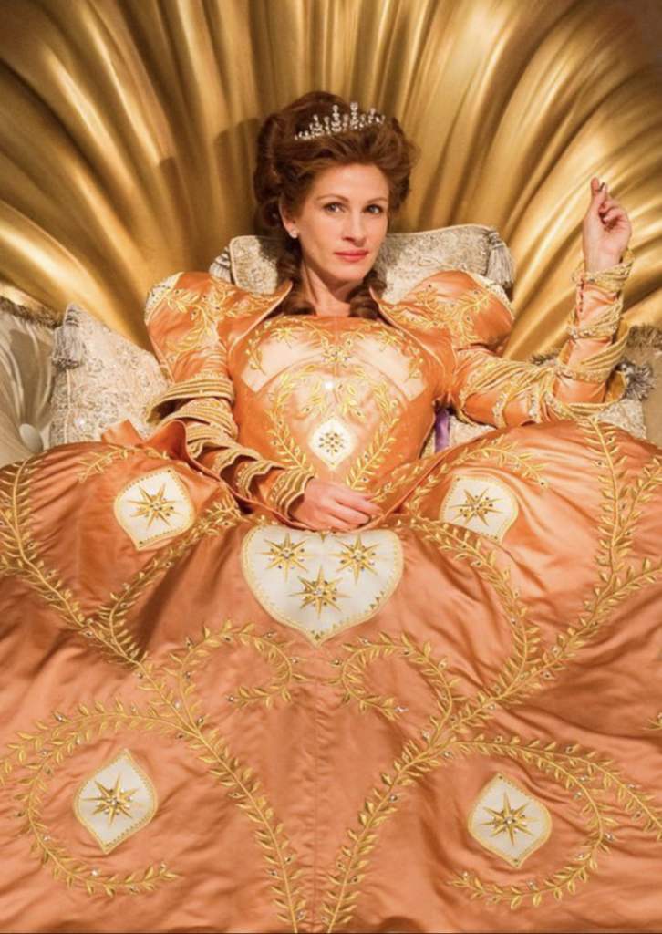 Julia Roberts as Queen Clementianna in "Mirror Mirror" (2012) Best Orange Costumes, Gowns, & Dresses from Fantasy & Sci-fi Movies