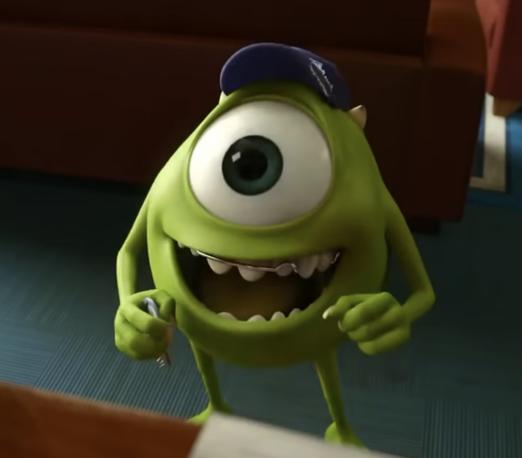 Mike, Pixar "Monsters, University" (2013) Movie Review