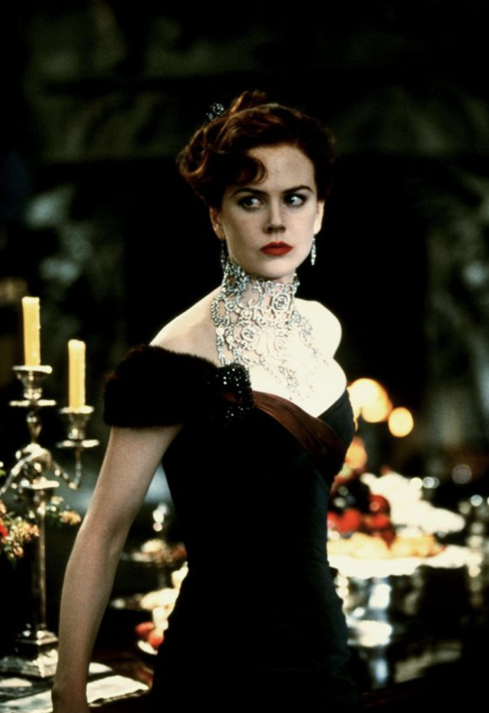 Nicole Kidman as Satine, "Moulin Rouge" (2001) Best Black Costume, Gowns, & Dresses from Period Piece Dramas Movies